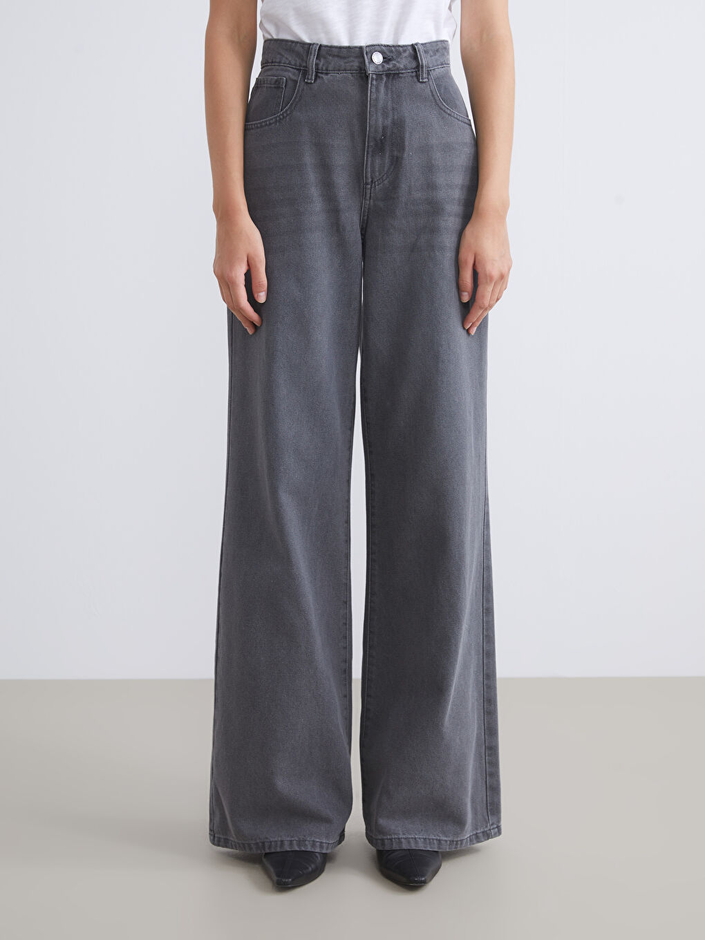 LCW Jeans Wideleg Women's Jeans -W54795Z8-GRD