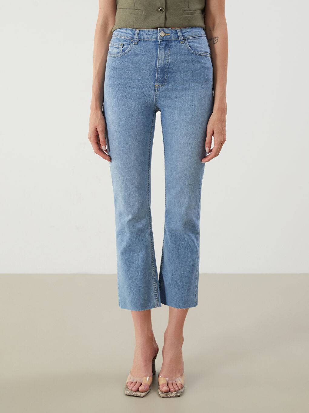 Cropped Flare Women's Jeans-1