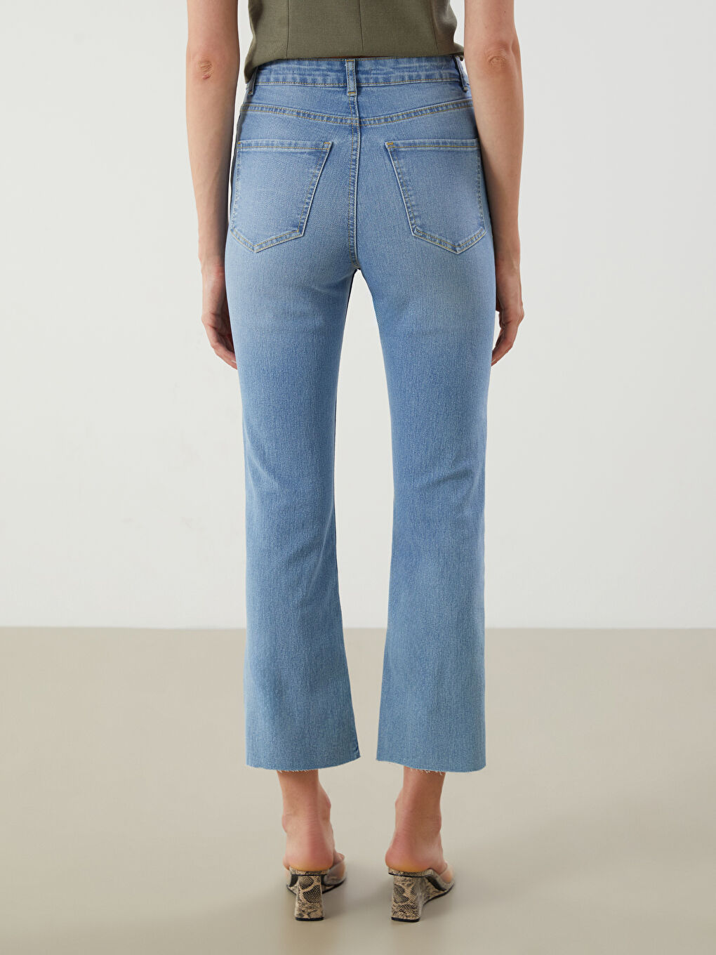 Cropped Flare Women's Jeans-2