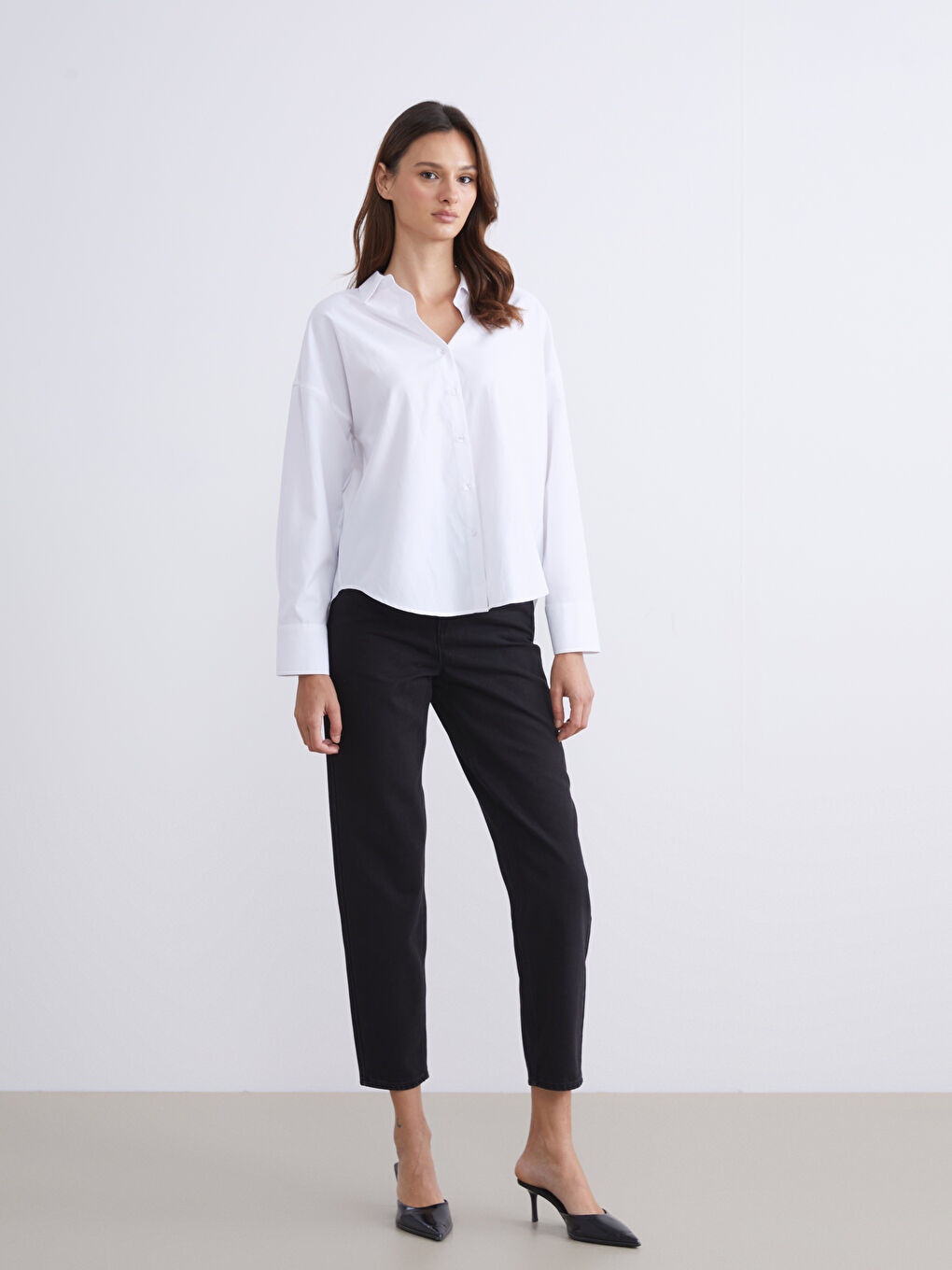 LCW Jeans Elasticated Waist Slouchy Fit Women's Jeans -W54815Z8-327