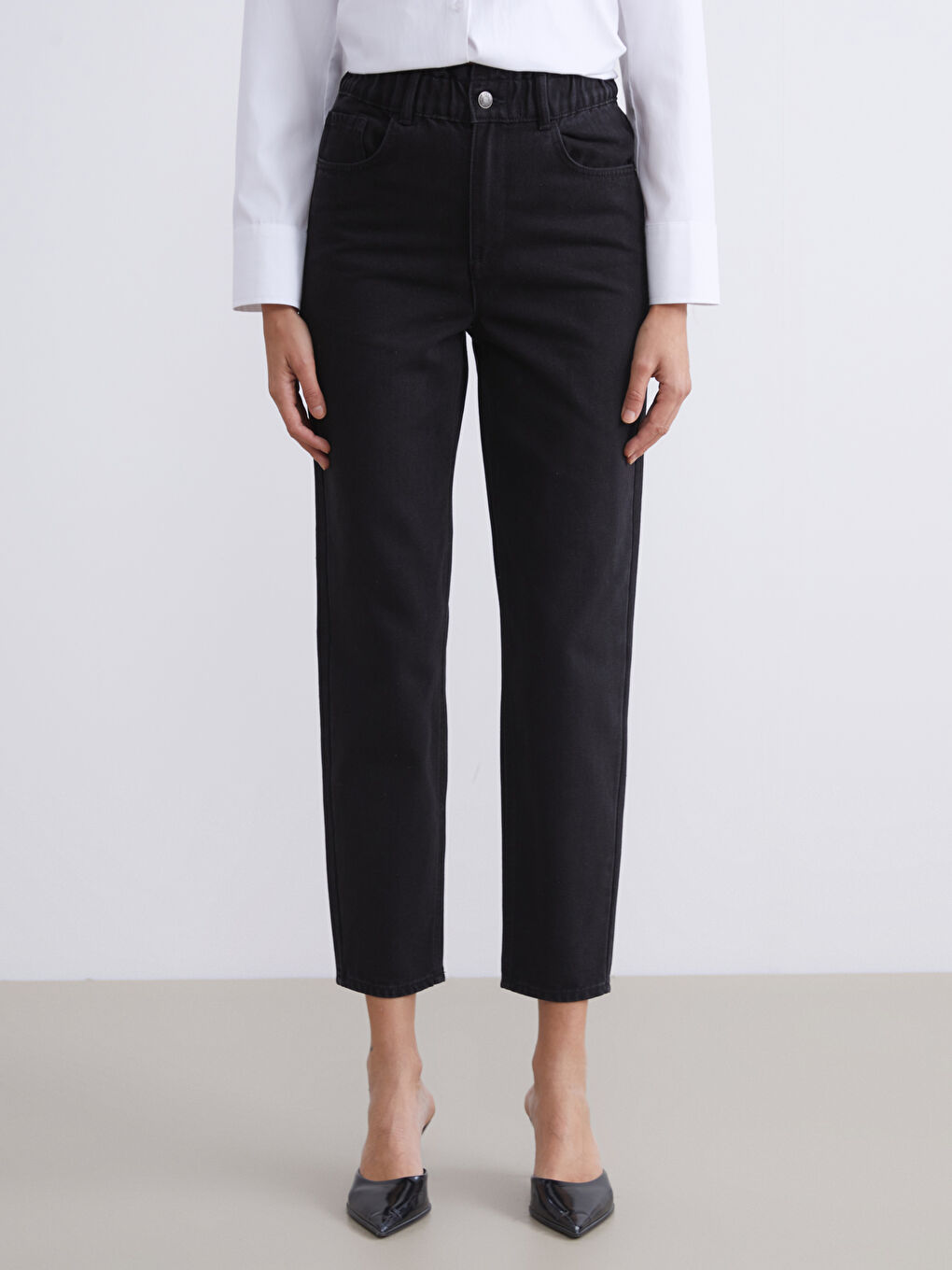 LCW Jeans Elasticated Waist Slouchy Fit Women's Jeans -W54815Z8-327