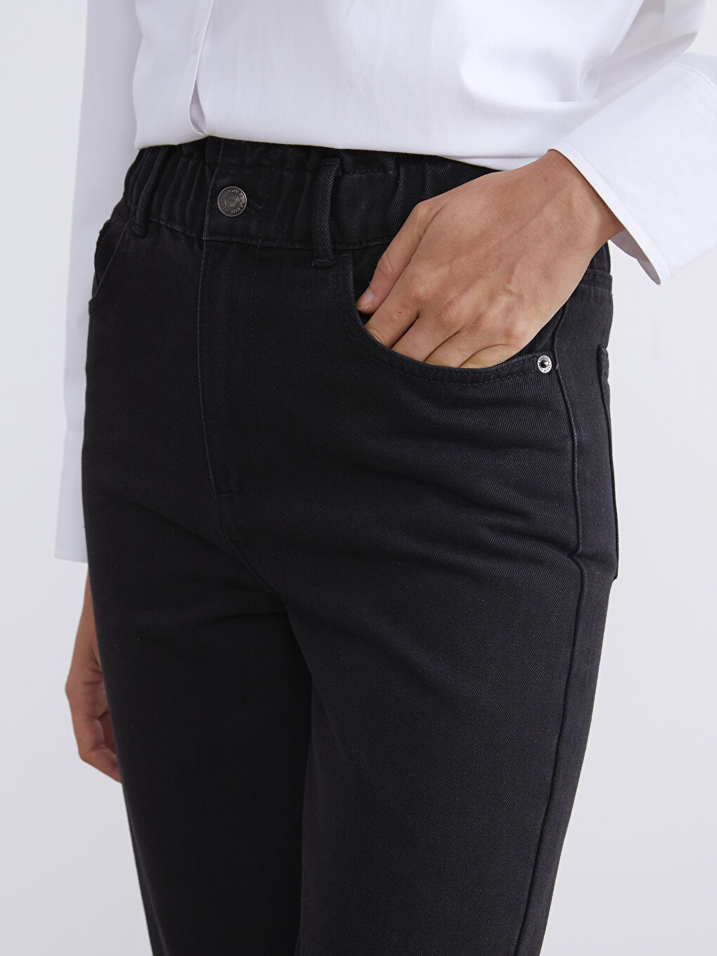 LCW Jeans Elasticated Waist Slouchy Fit Women's Jeans -W54815Z8-327