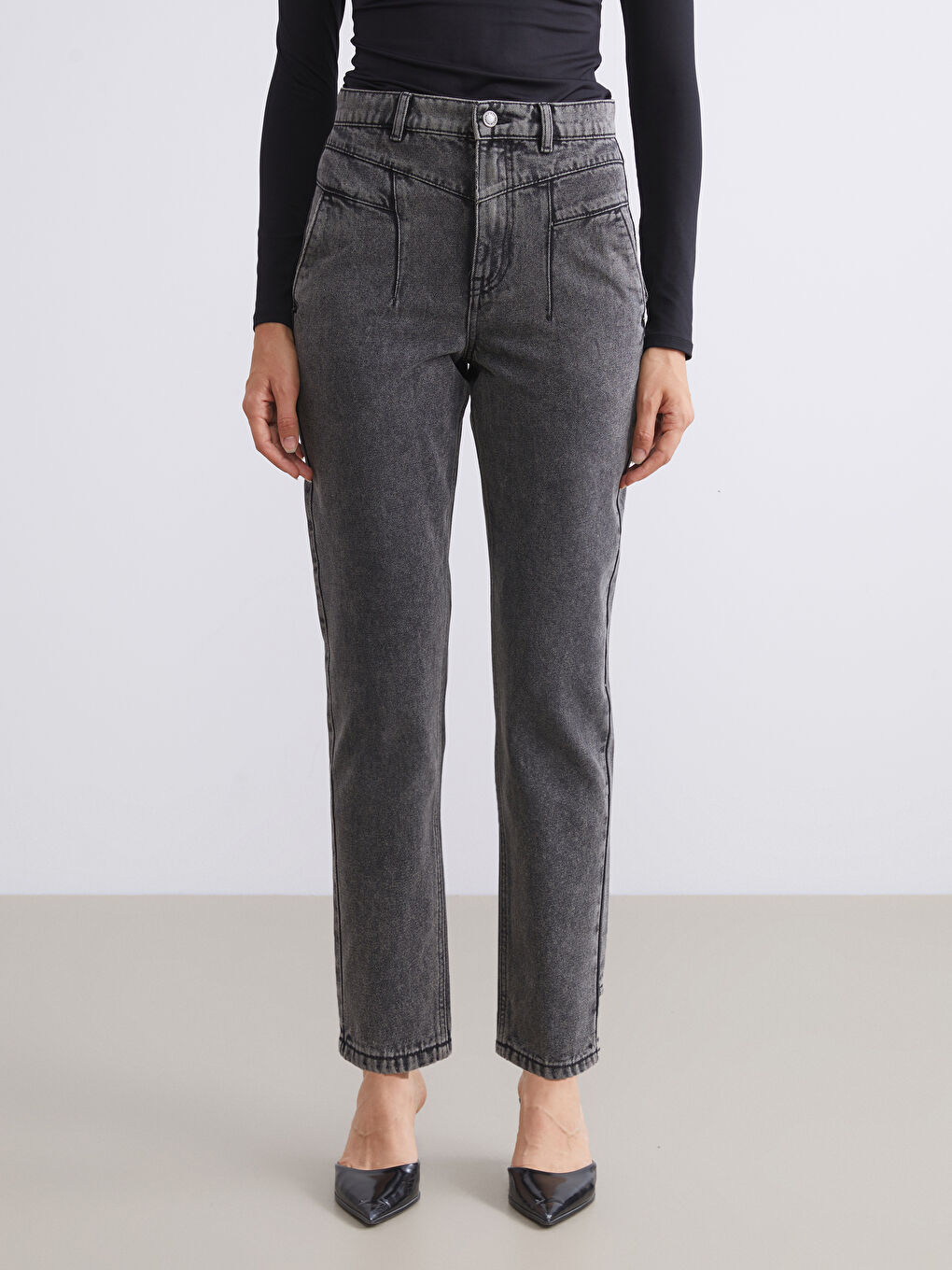 LCW Jeans Mom Fit Women's Jeans -W54816Z8-GRD