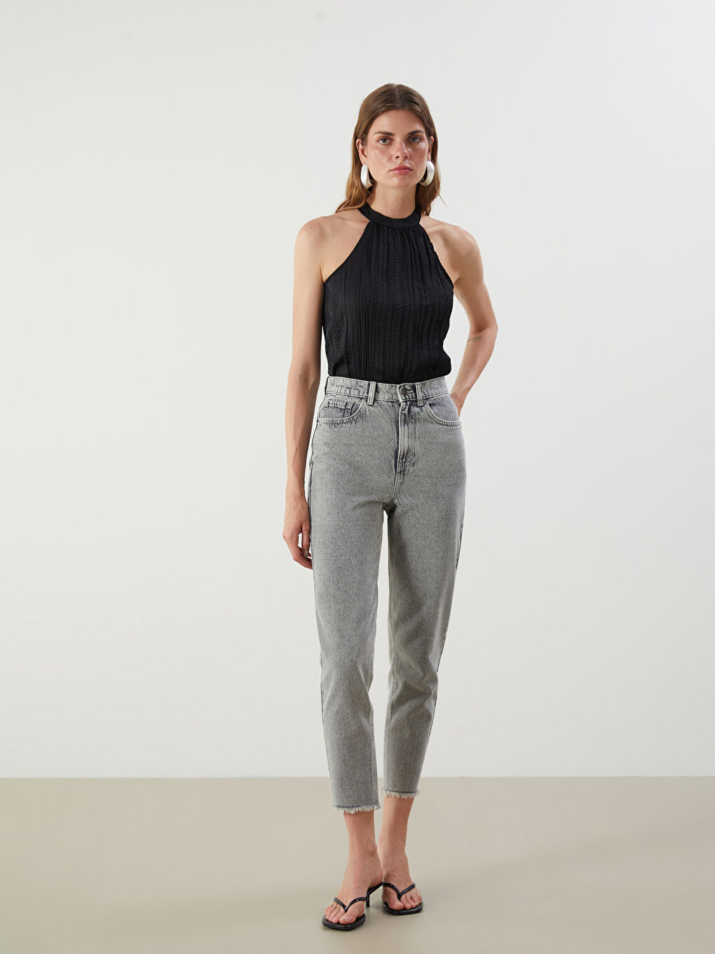 LCW Jeans Mom Fit Women's Jeans -W54818Z8-GRD