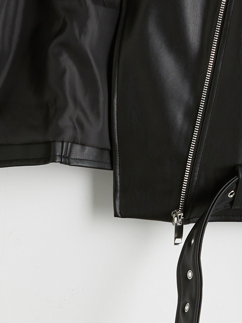 XSIDE Biker Neck Women's Faux Leather Jacket -W54829Z8-CVL