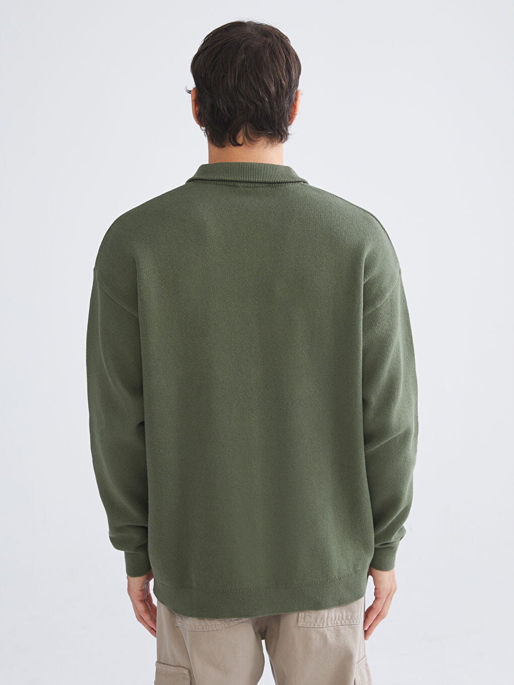 Funnel Neck Men's Sweater-3