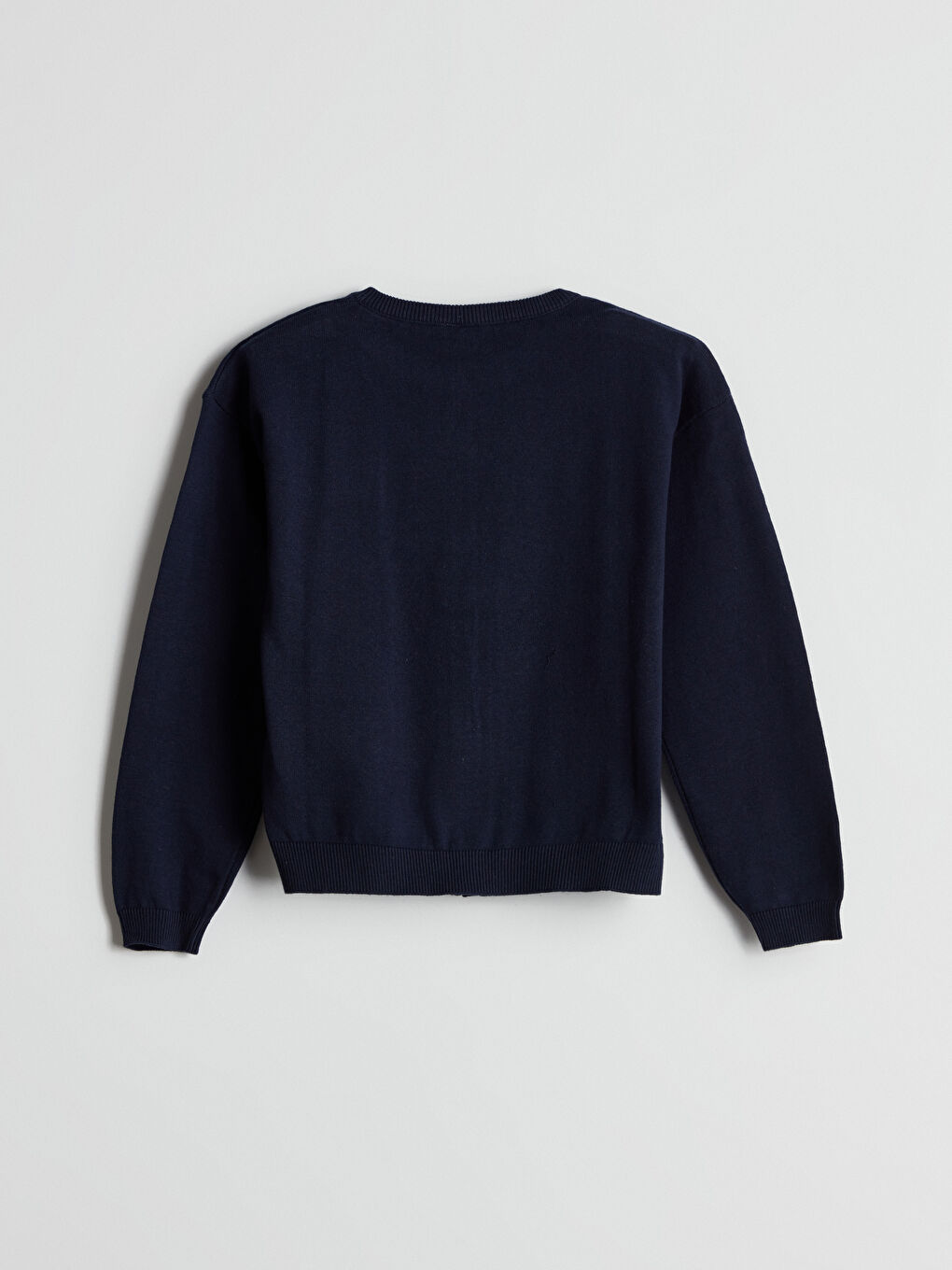 LCW Kids Crew Neck Laced Girl Cardigan -W54832Z4-YQ6