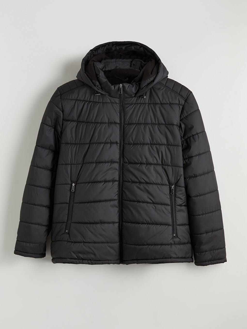 Muška Puffer Jakna S Kapuljačom Standardnog Kroja-5