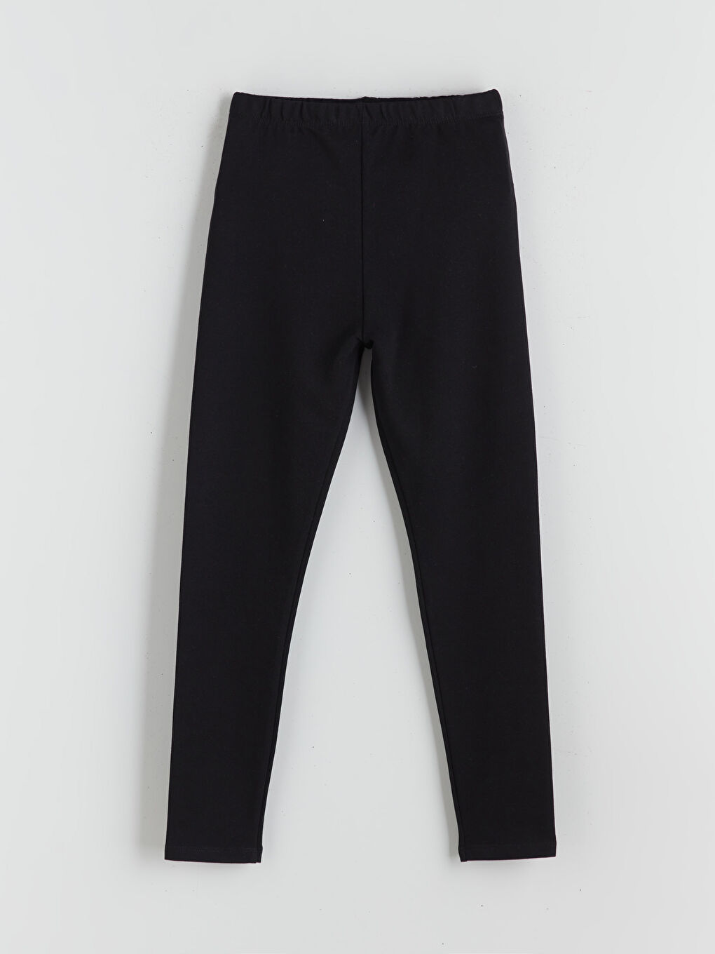 Siyah Beli Lastikli Kız Çocuk Uzun Tayt-1