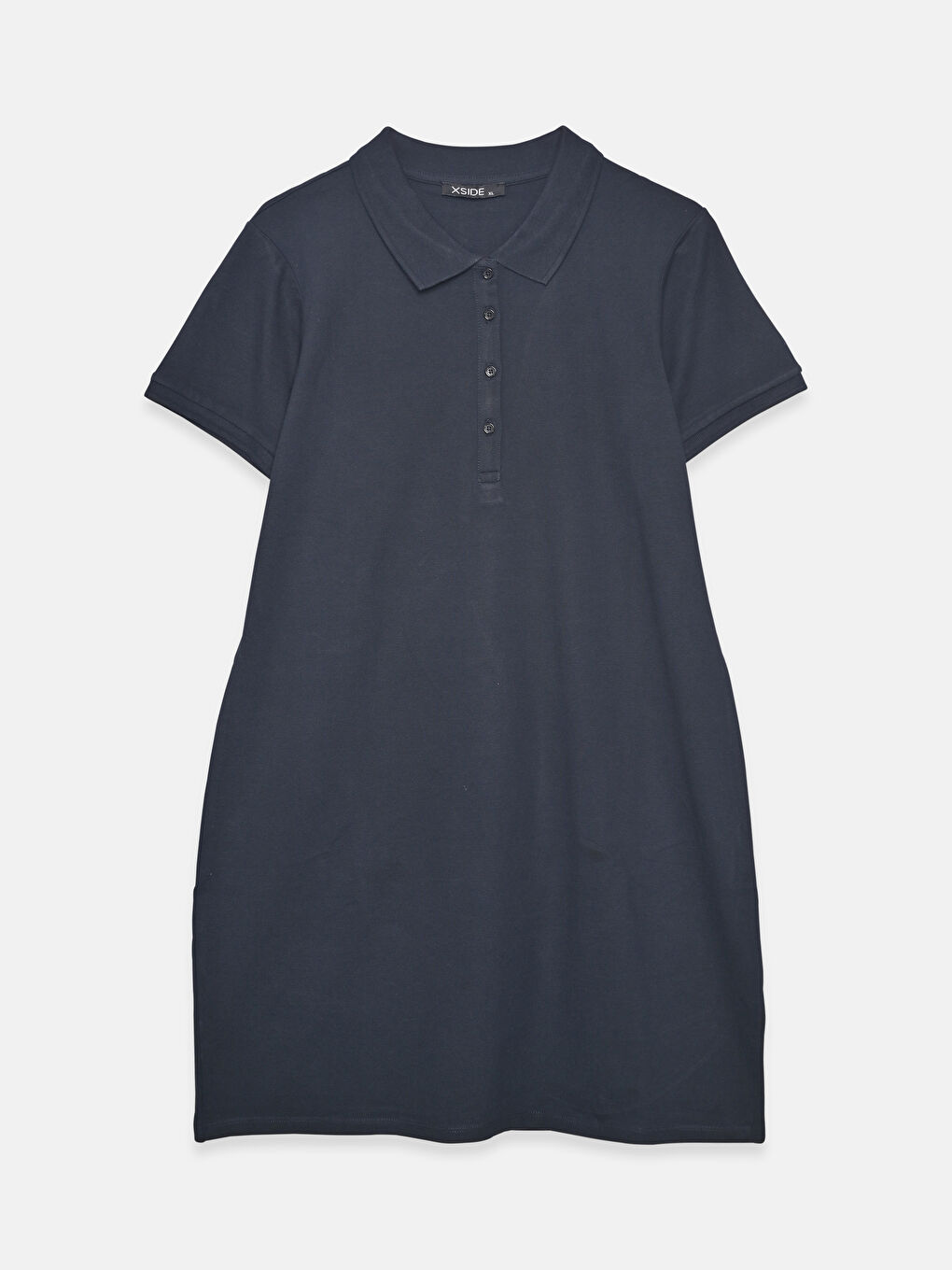 პოლო საყელოიანი მინი კაბა-5