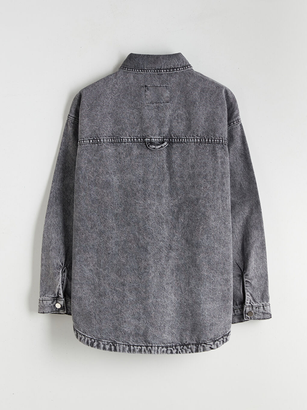 Collared Neck Women's Denim Jacket-6