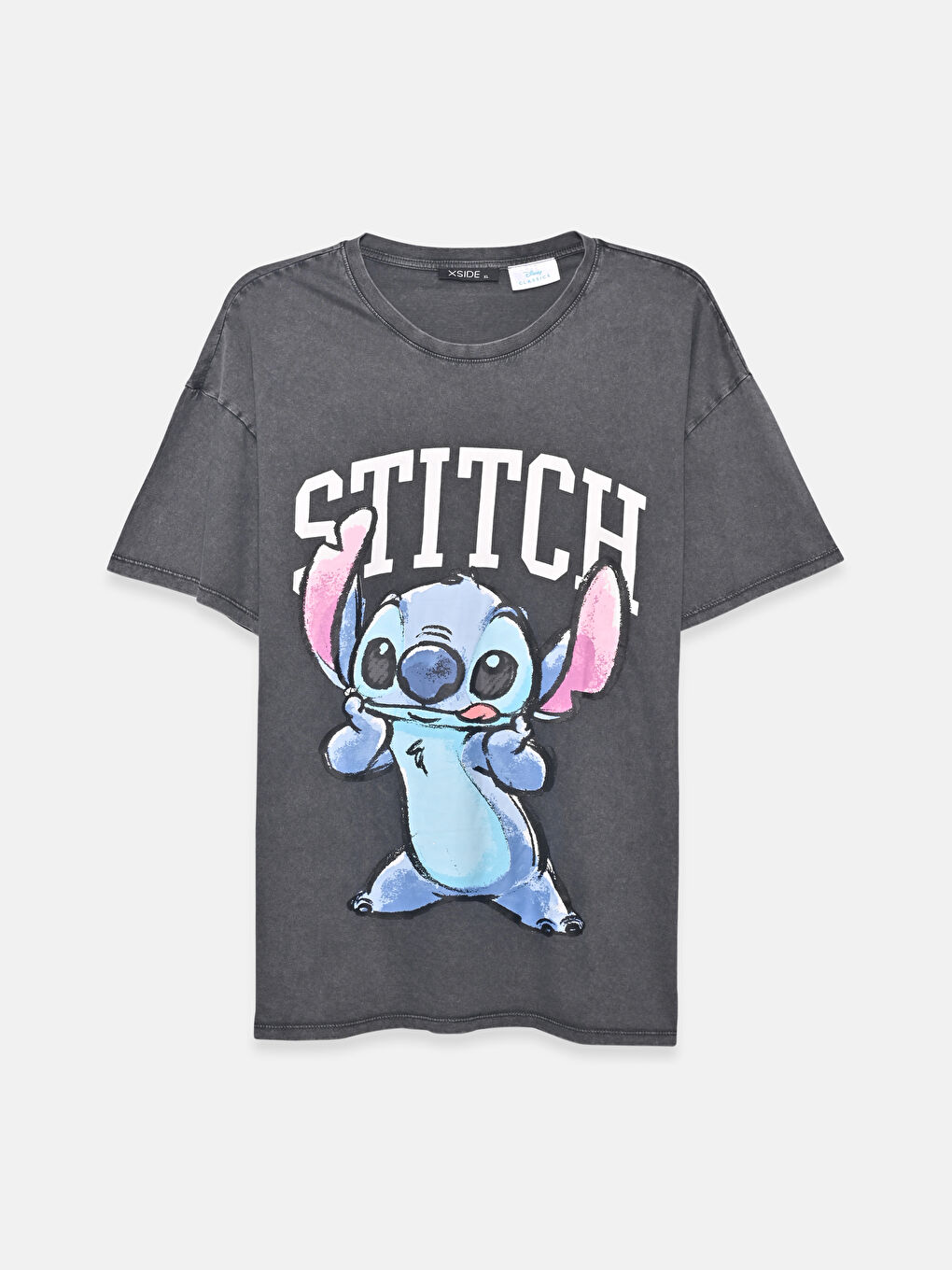 Футболка з круглим вирізом горловини та принтом Стіч для жінок-4