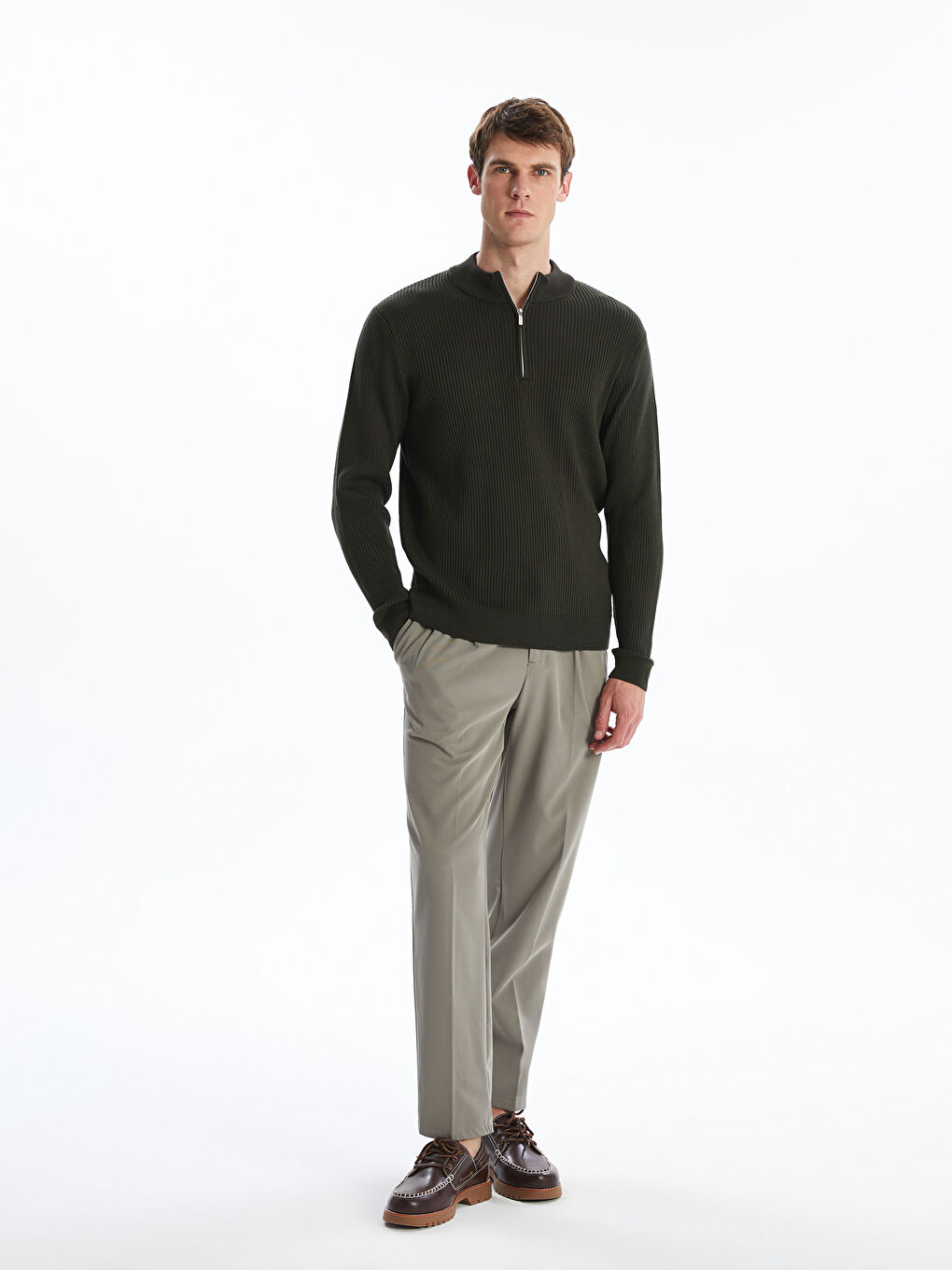 سترة تريكو بياقة عالية رجال-1