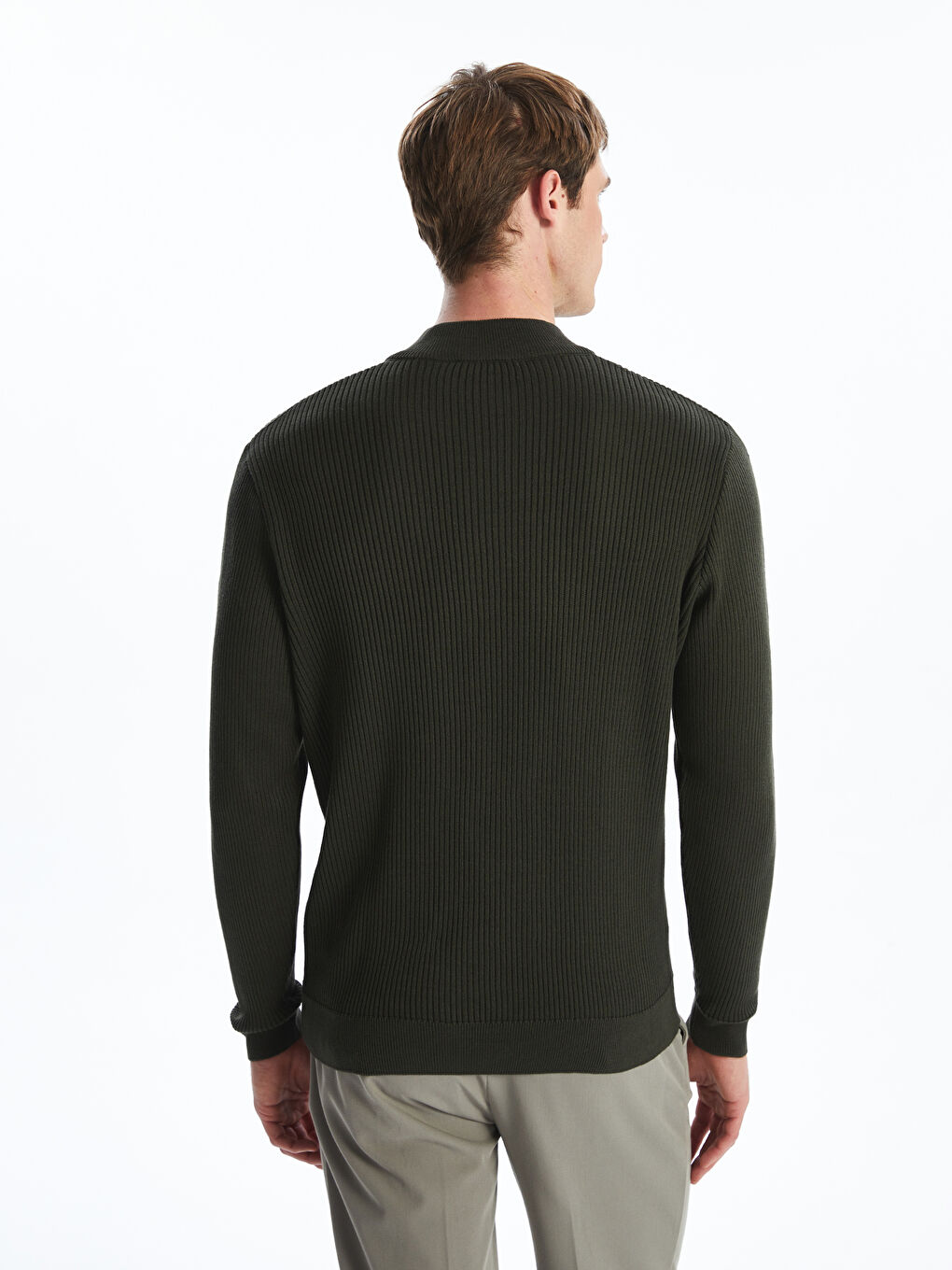 سترة تريكو بياقة عالية رجال-3