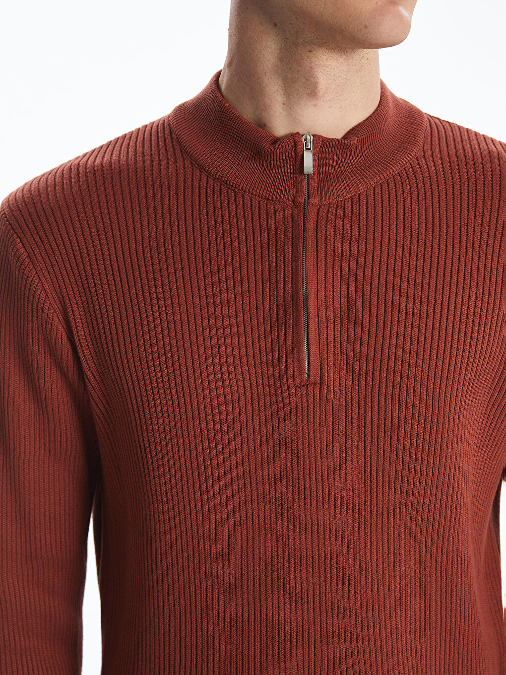 LCW Vision Funnel Neck Men's Knitwear Sweater -W54872Z8-E7Y