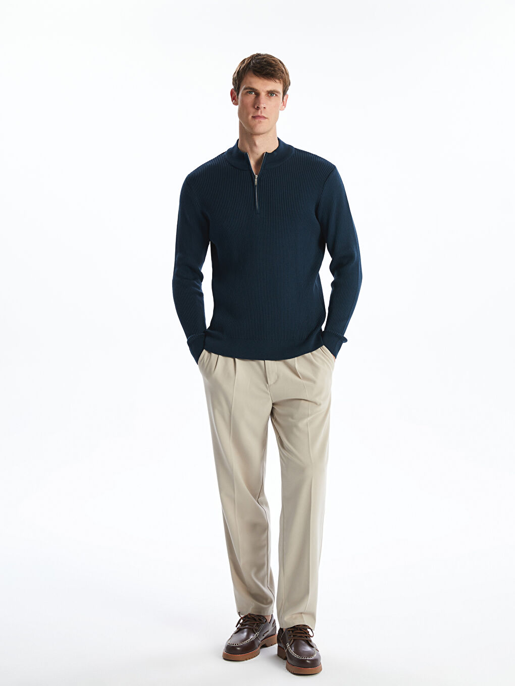 سترة تريكو بياقة عالية رجال-1