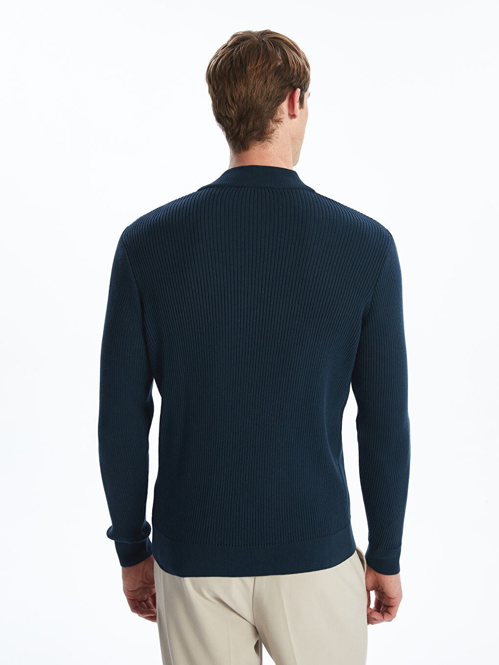 سترة تريكو بياقة عالية رجال-3