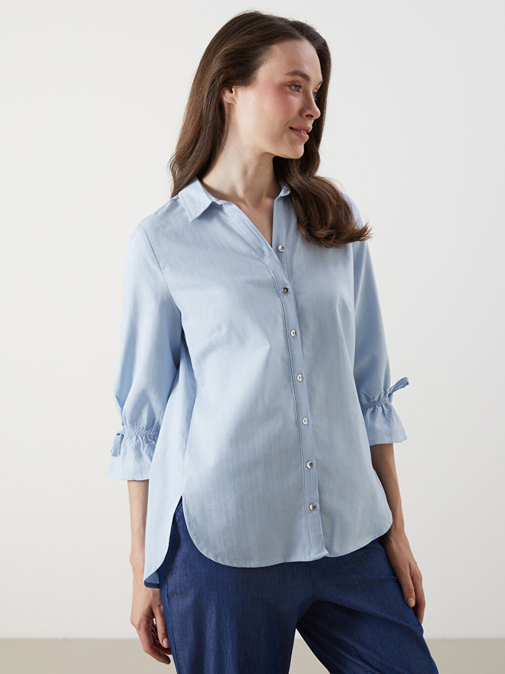 LCW Grace Regular Fit Women's Dobby Shirt -W54875Z8-DLZ