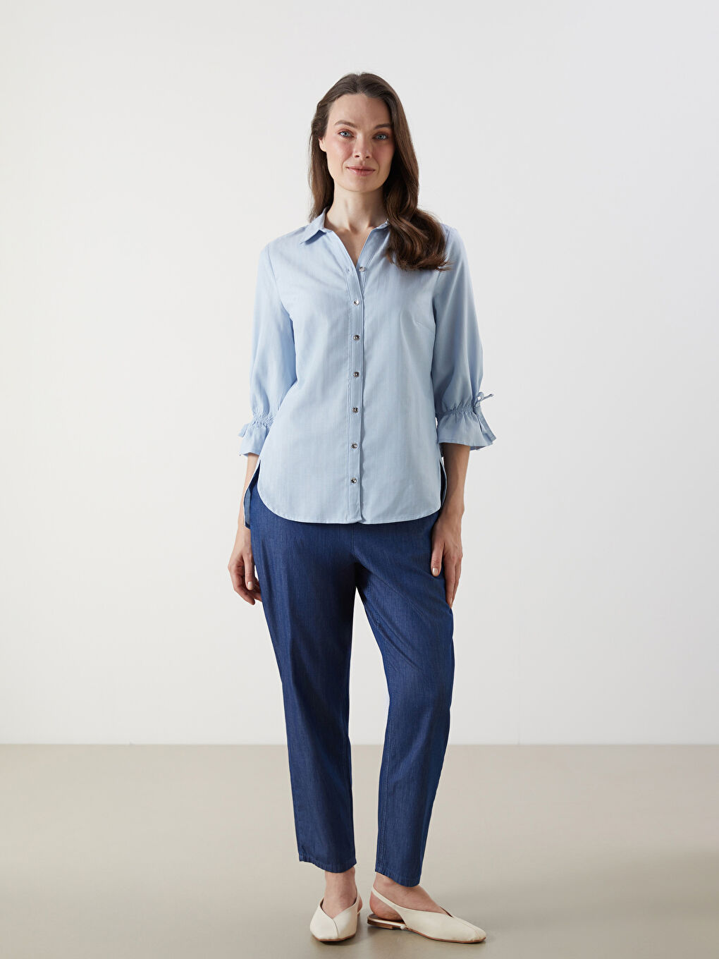 LCW Grace Regular Fit Women's Dobby Shirt -W54875Z8-DLZ