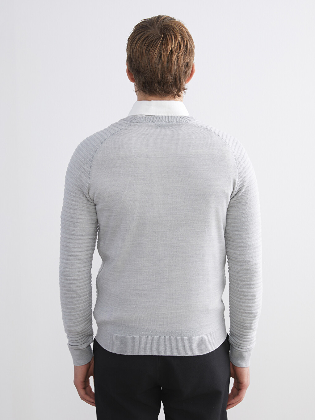 Alto Deti Men’s 100% Pure Cashmere Crew Neck Sweater – Long Sleeve Knitted Pullover, Classic Solid