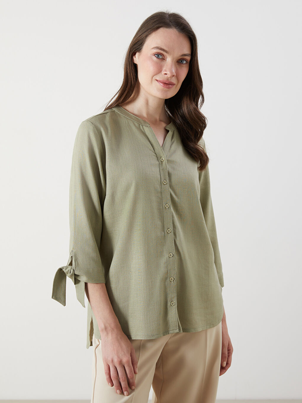 LCW Grace Woman KHAKI Shirt -W54886Z8-GYA