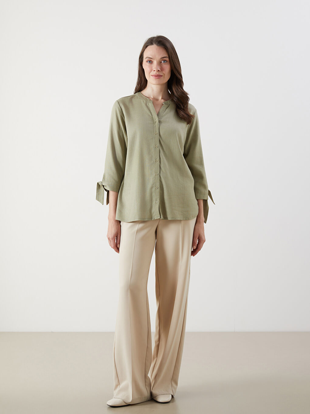 LCW Grace Woman KHAKI Shirt -W54886Z8-GYA