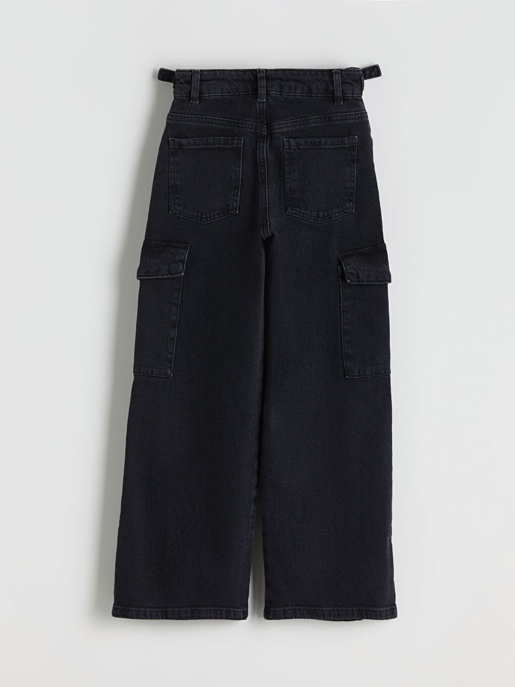 Adjustable Elastic Waist Girls' Cargo Jeans-2