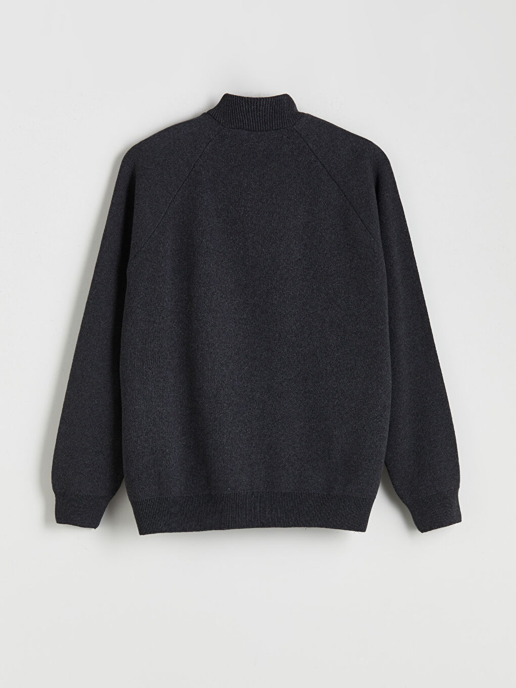 Antrasit Standart Kalıp Kolej Yaka Erkek Triko Hırka-5