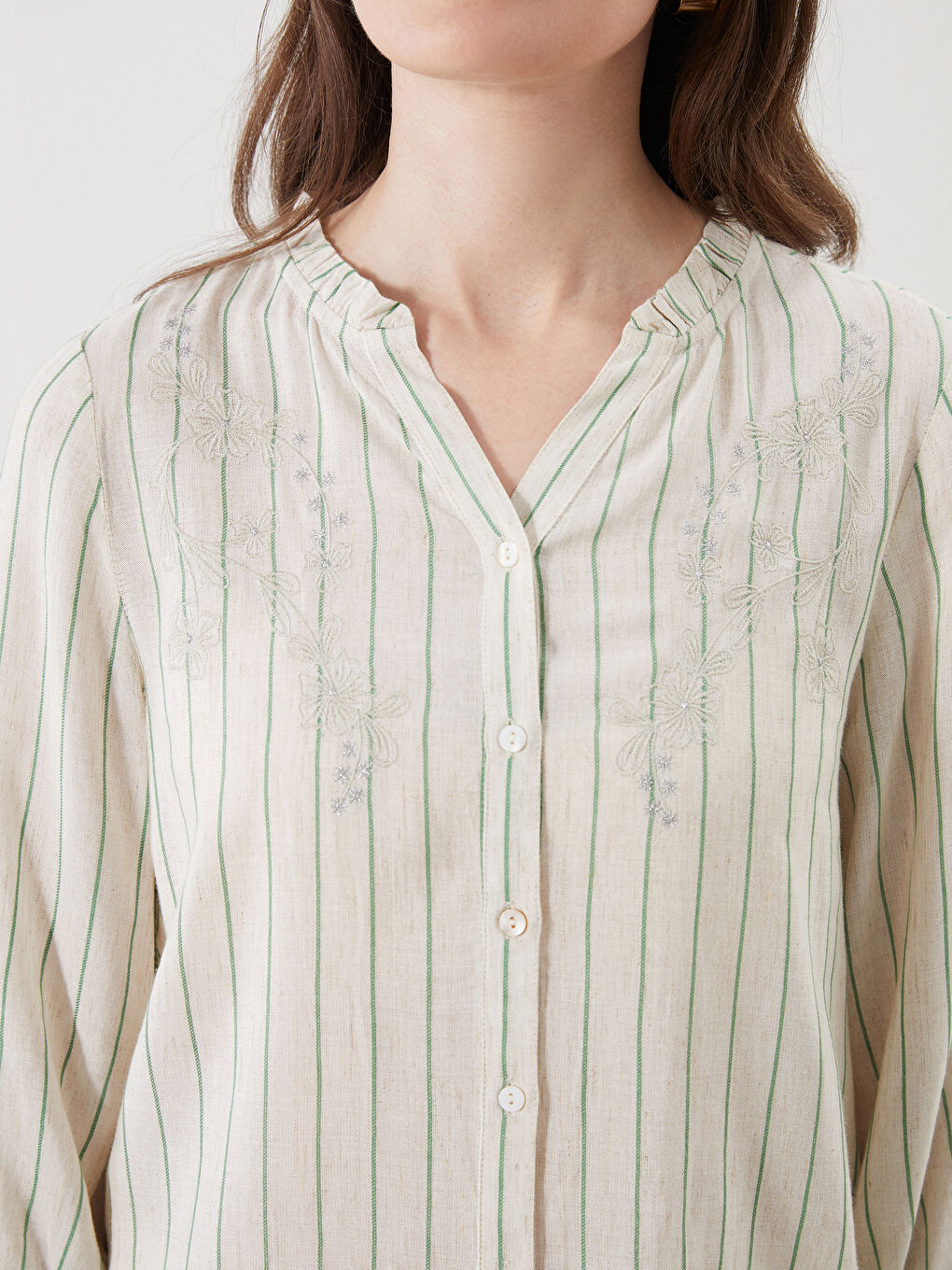 LCW Grace Woman GREEN Blouse -W54891Z8-LFT