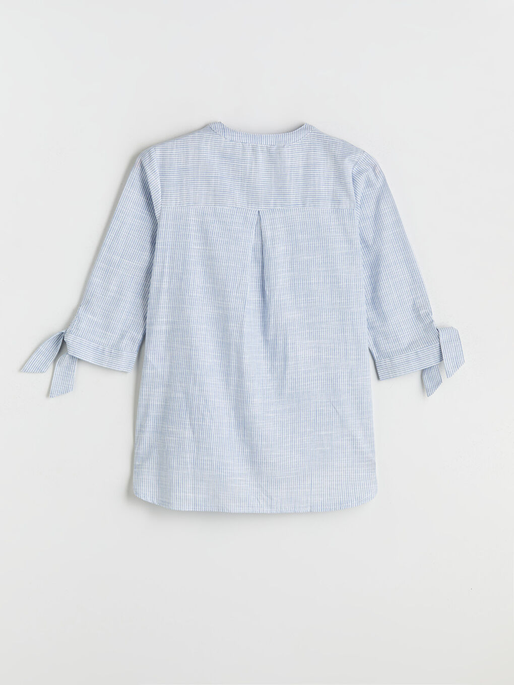 LCW Grace Notch Neck Striped Women's Shirt -W54892Z8-LEN