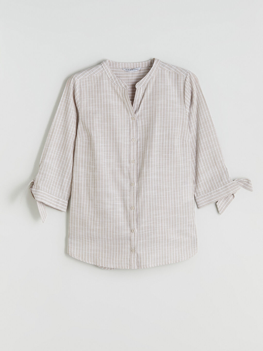 LCW Grace Notch Neck Striped Women's Shirt -W54896Z8-LE8