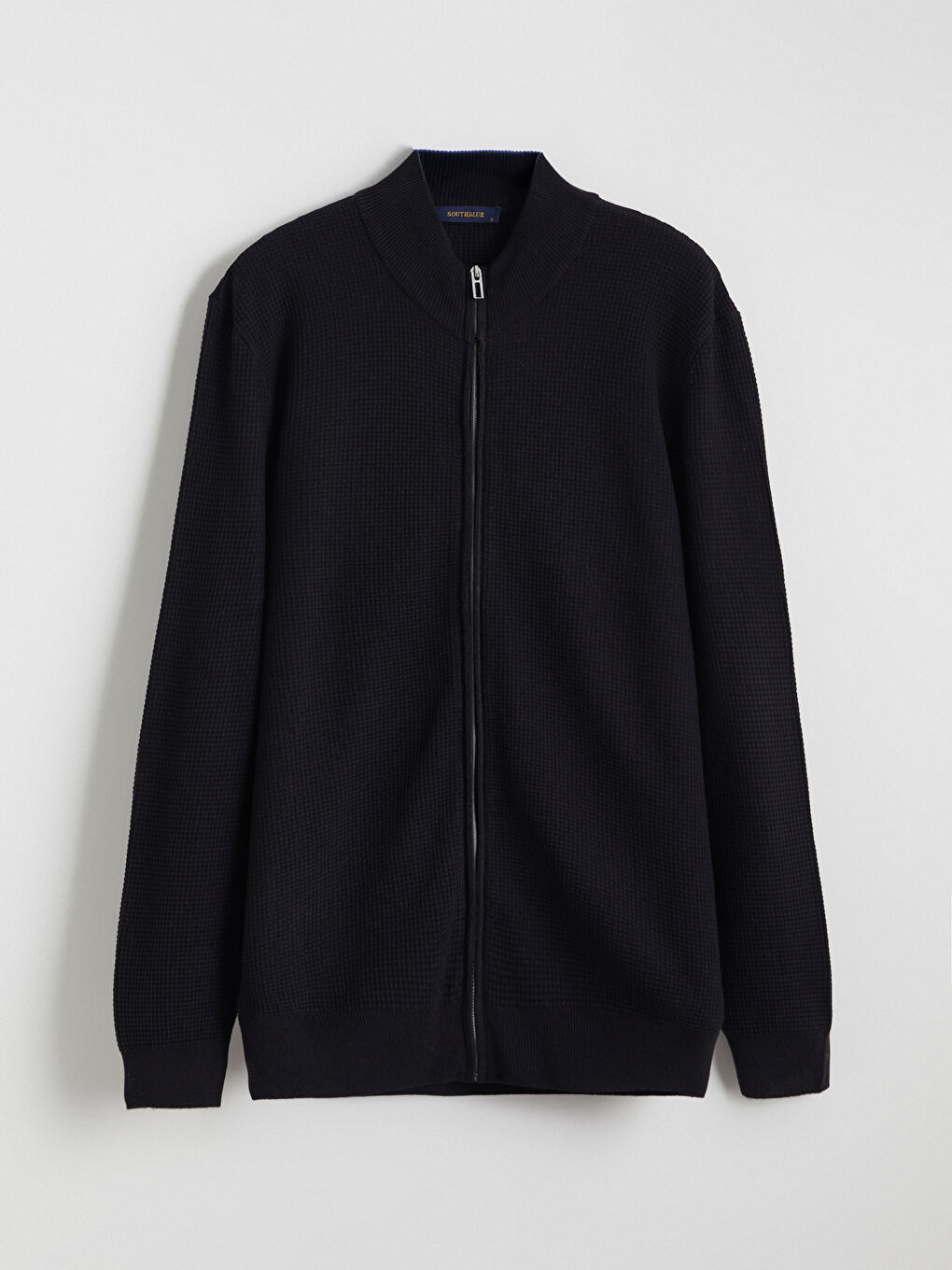 Regular Fit Funnel Neck Men's Knit Cardigan-4