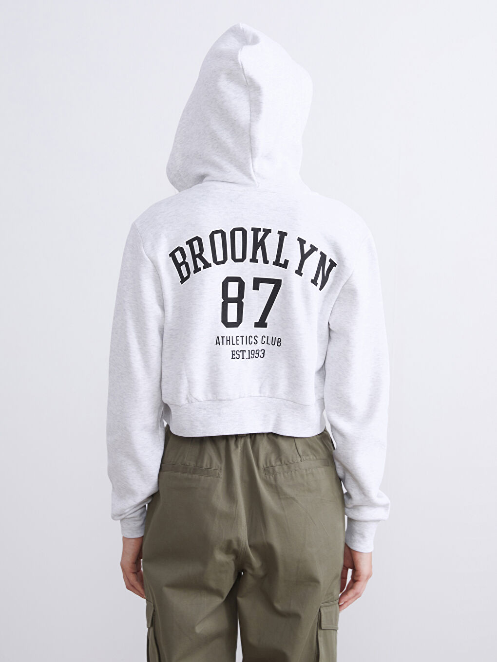 Printed Oversize Women's Thick Zippered Sweatshirt-3