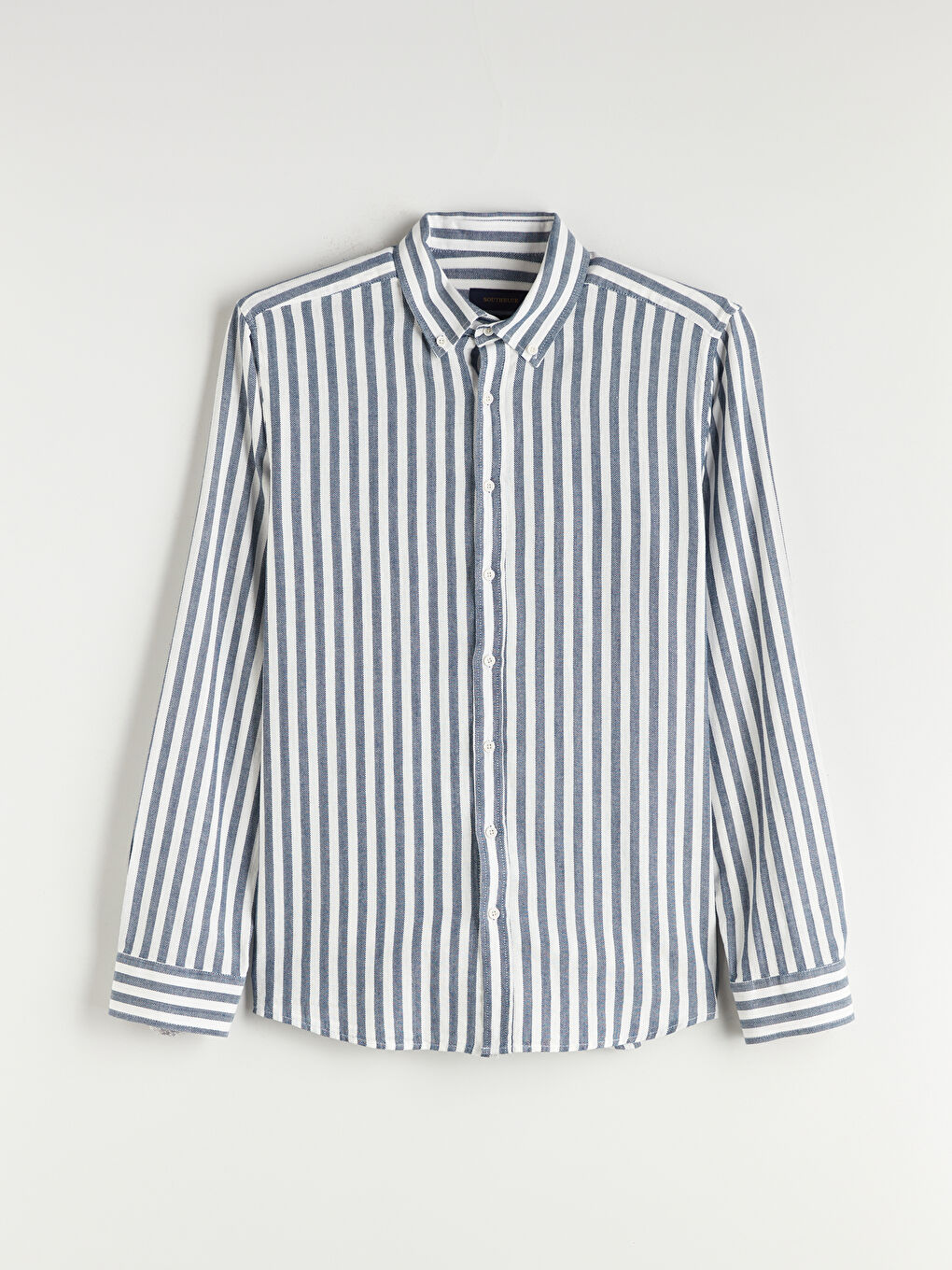 SOUTHBLUE Regular Fit Long Sleeve Striped Poplin Men's Shirt -W54910Z8-LGS