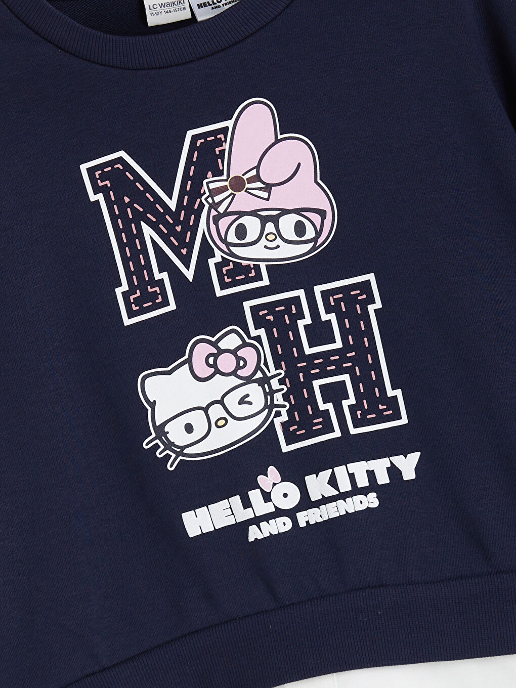 LCW Kids Crew Neck Hello Kitty Printed Girls' Sweatshirt -W54911Z4-YQ6