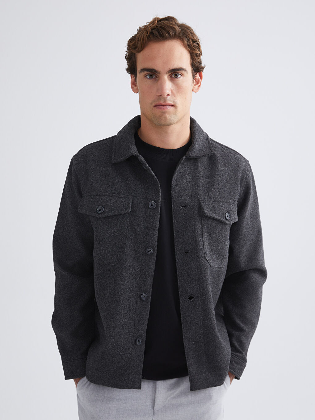 Relaxed Fit Long Sleeve Cachet Men's Shirt Jacket
