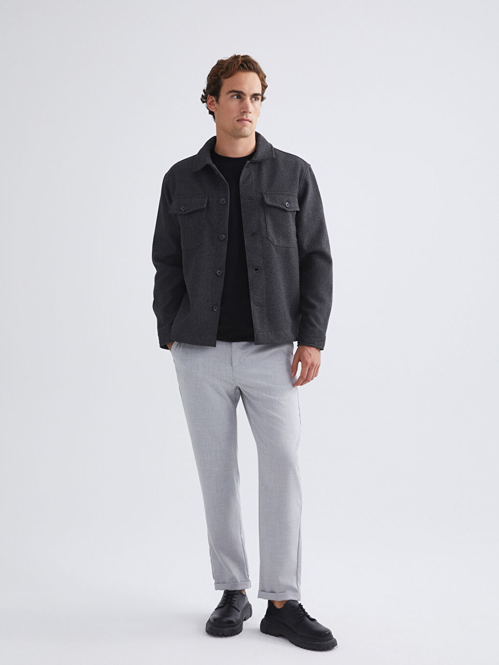 Relaxed Fit Long Sleeve Cachet Men's Shirt Jacket-1