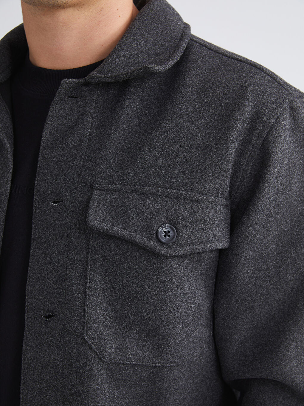 Relaxed Fit Long Sleeve Cachet Men's Shirt Jacket-2