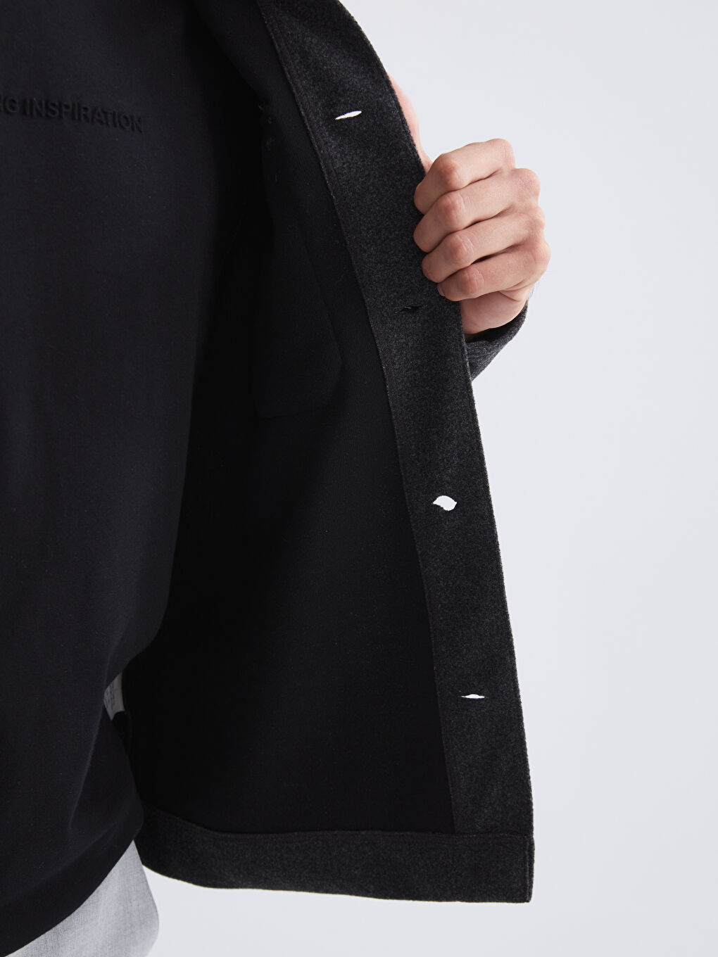 Relaxed Fit Long Sleeve Cachet Men's Shirt Jacket-3