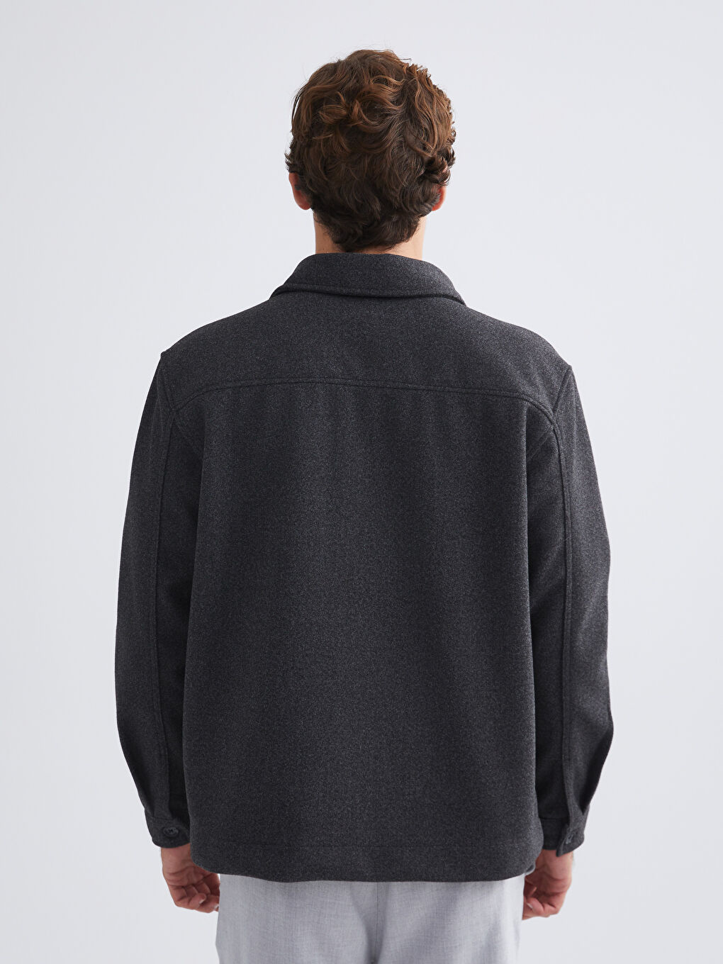 Relaxed Fit Long Sleeve Cachet Men's Shirt Jacket-4
