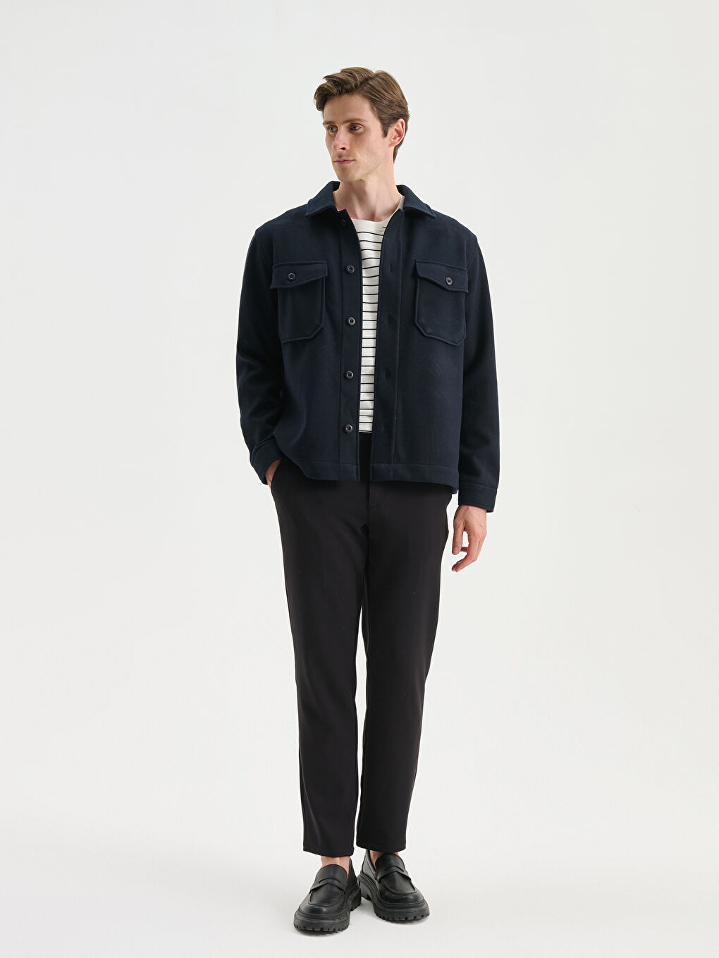 Relaxed Fit Long Sleeve Cachet Men's Shirt Jacket-1