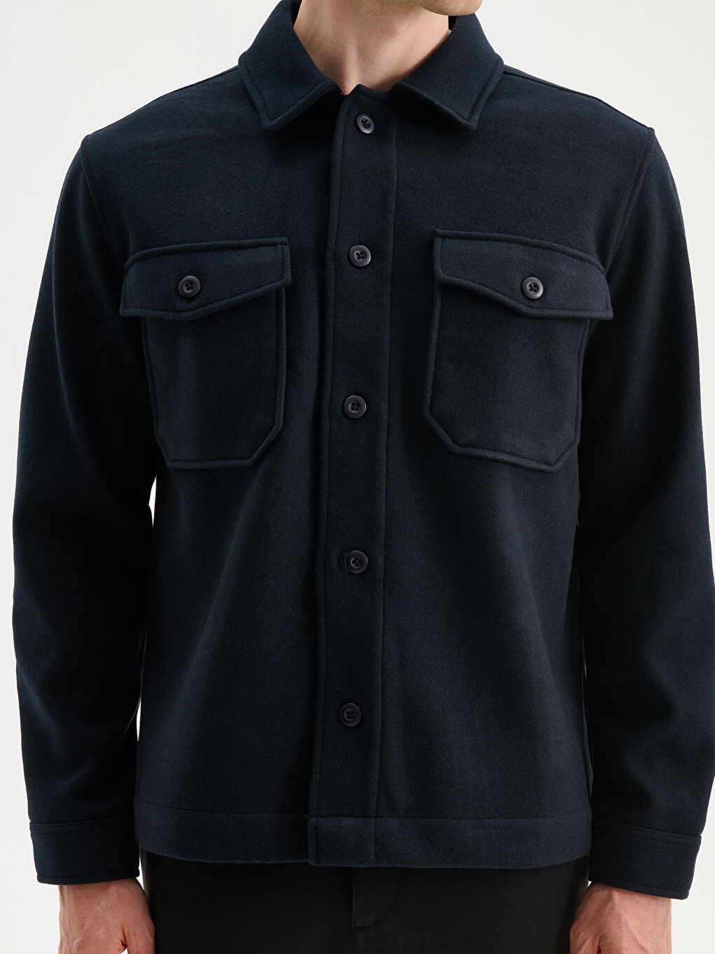 Relaxed Fit Long Sleeve Cachet Men's Shirt Jacket-2