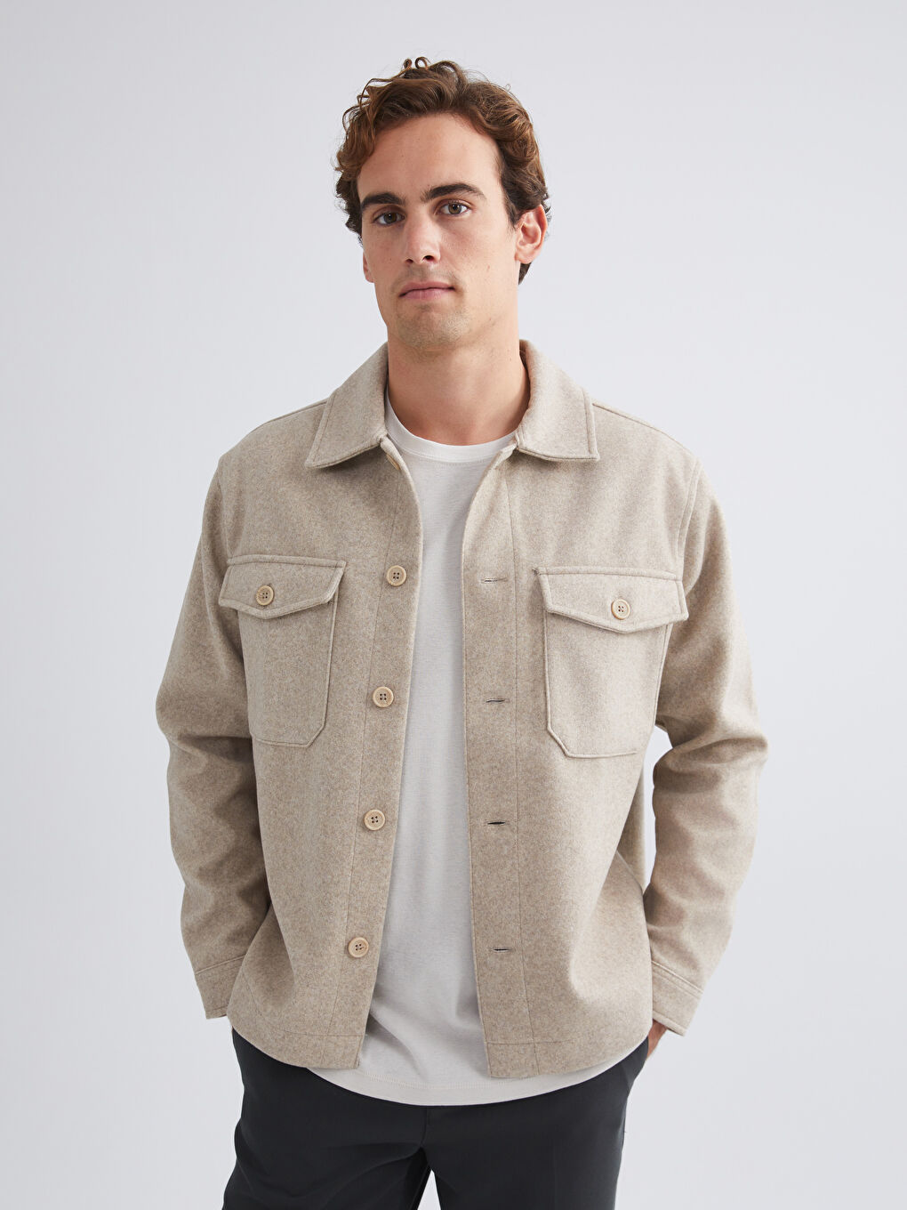 Relaxed Fit Long Sleeve Cachet Men's Shirt Jacket