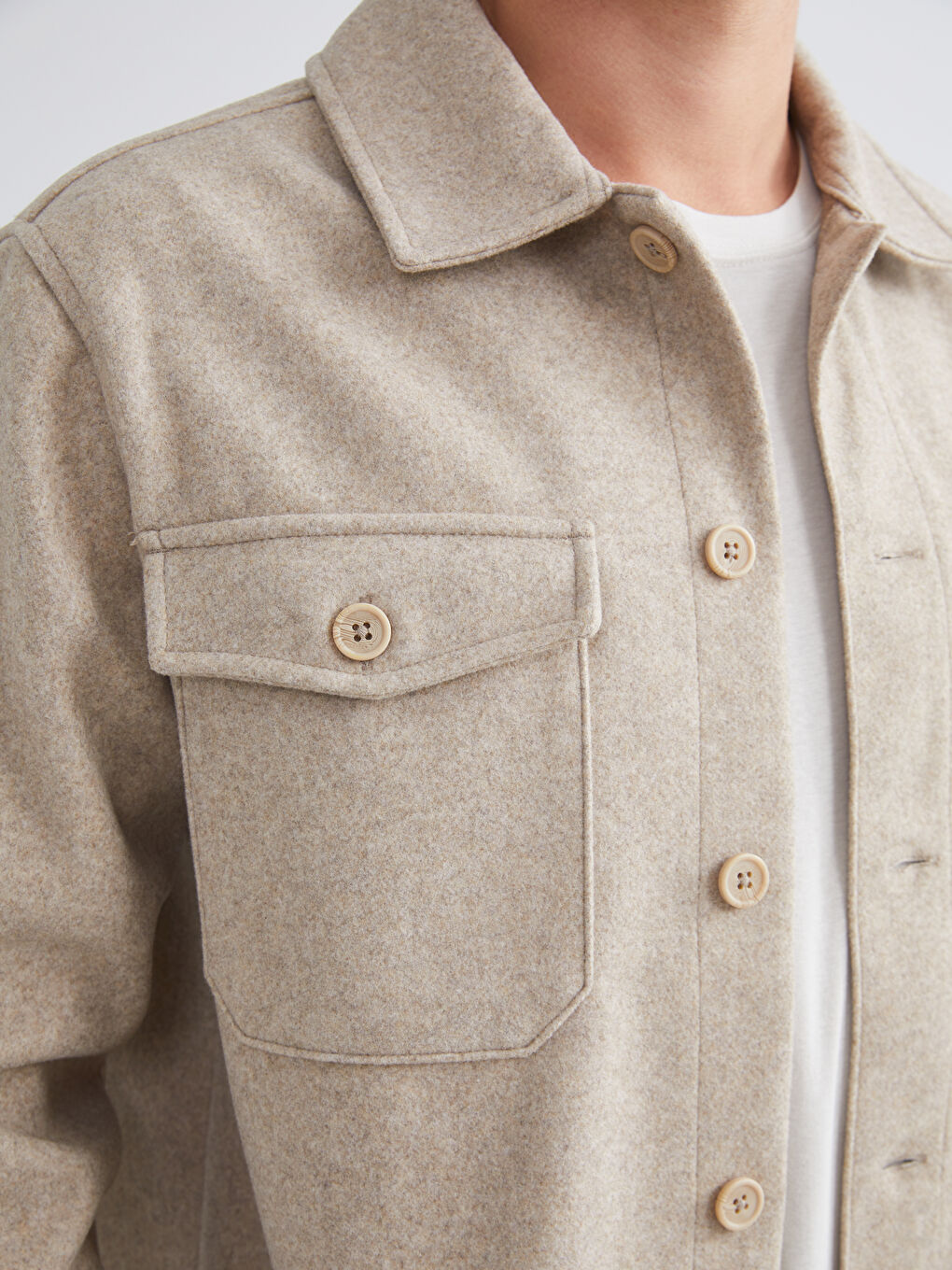 Relaxed Fit Long Sleeve Cachet Men's Shirt Jacket-2