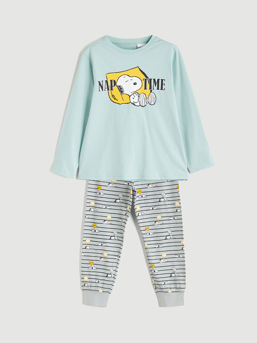 LCW Kids Crew Neck Snoopy Printed Boys' Pyjama Set -W54931Z1-FFV