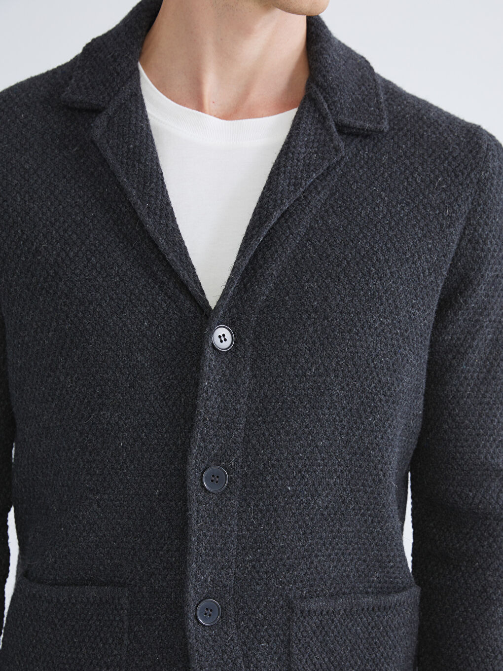 SOUTHBLUE Standard Fit Jacket Neck Men's Knitwear Cardigan -W54936Z8-CWN