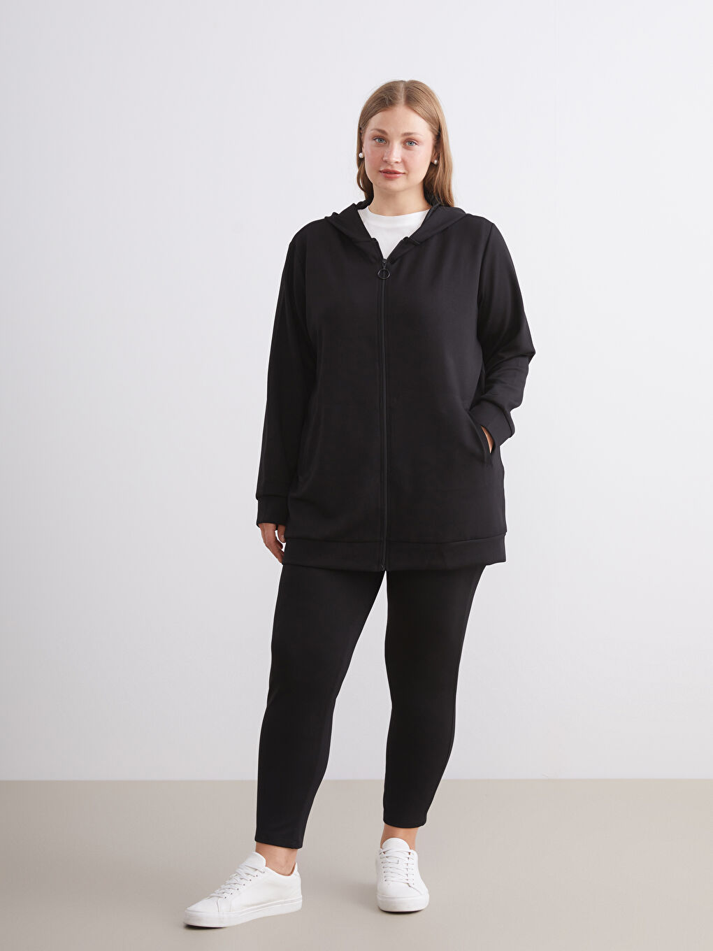 LCW Grace پانتۆڵی فیتی گیزەر بە کەمەر لاستیکی بۆ ژنان -W54939Z8-CVL