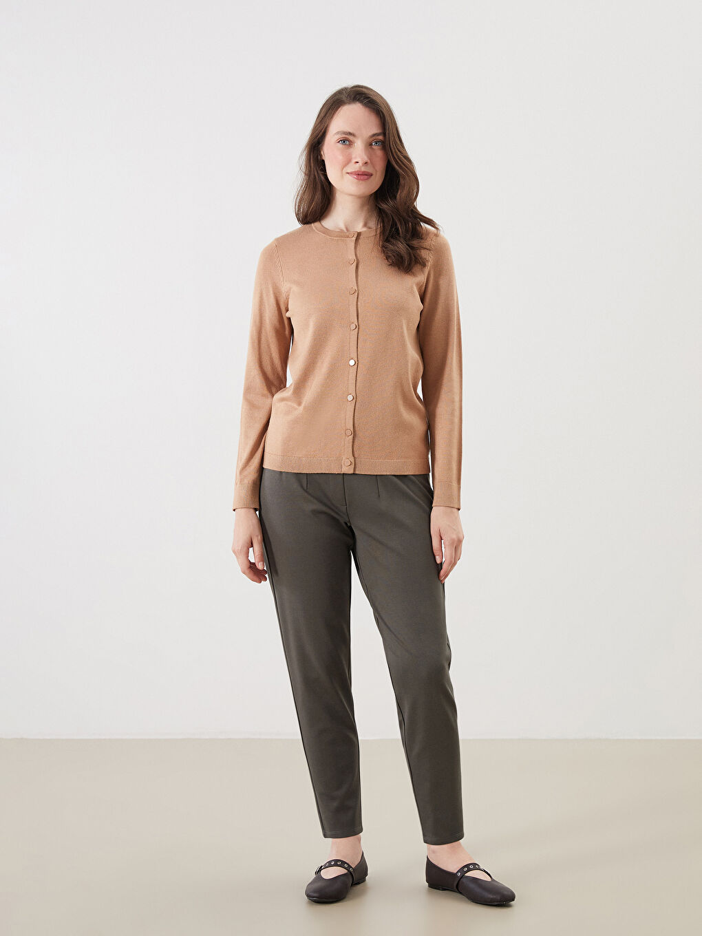 LCW Grace Elastic Waist Carrot Fit Women's Trousers -W54939Z8-J2L