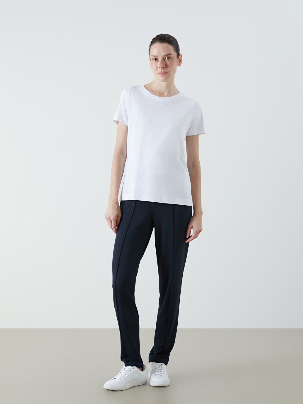 LCW Grace Elastic Waist Carrot Fit Women's Trousers -W54940Z8-RQK
