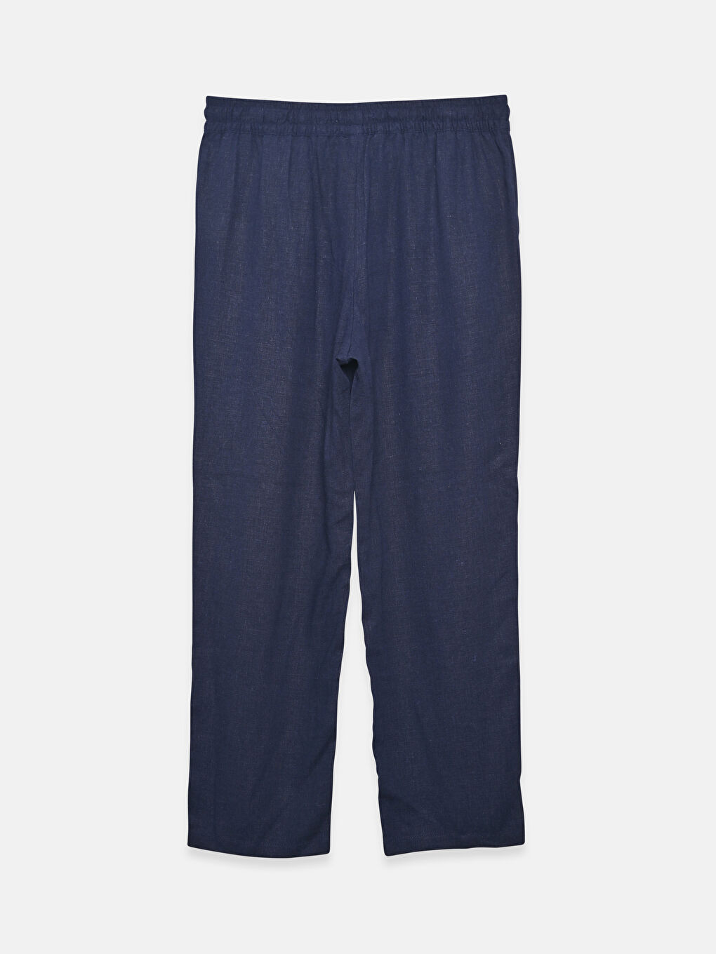 Women's Elastic Waist Linen Blend Trousers-1